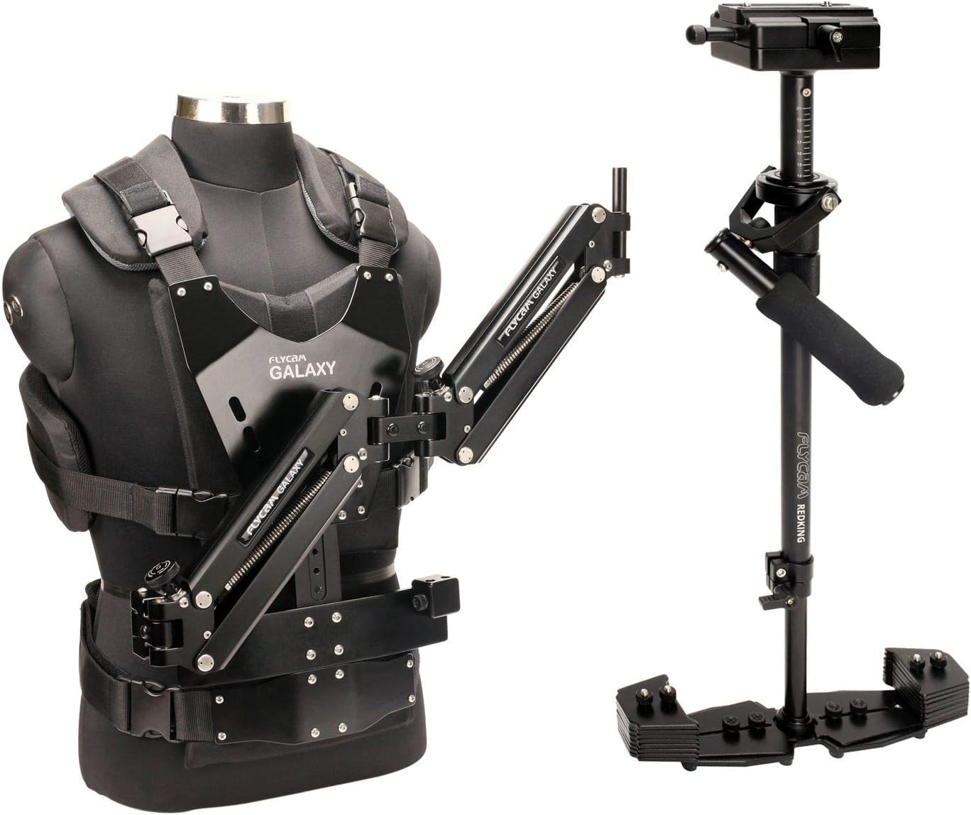 Flycam Galaxy Arm & Vest with Redking Video Camera Stabilizer. Payload up to 7kg/15.4lb. (FLCM-GLXY-RK)