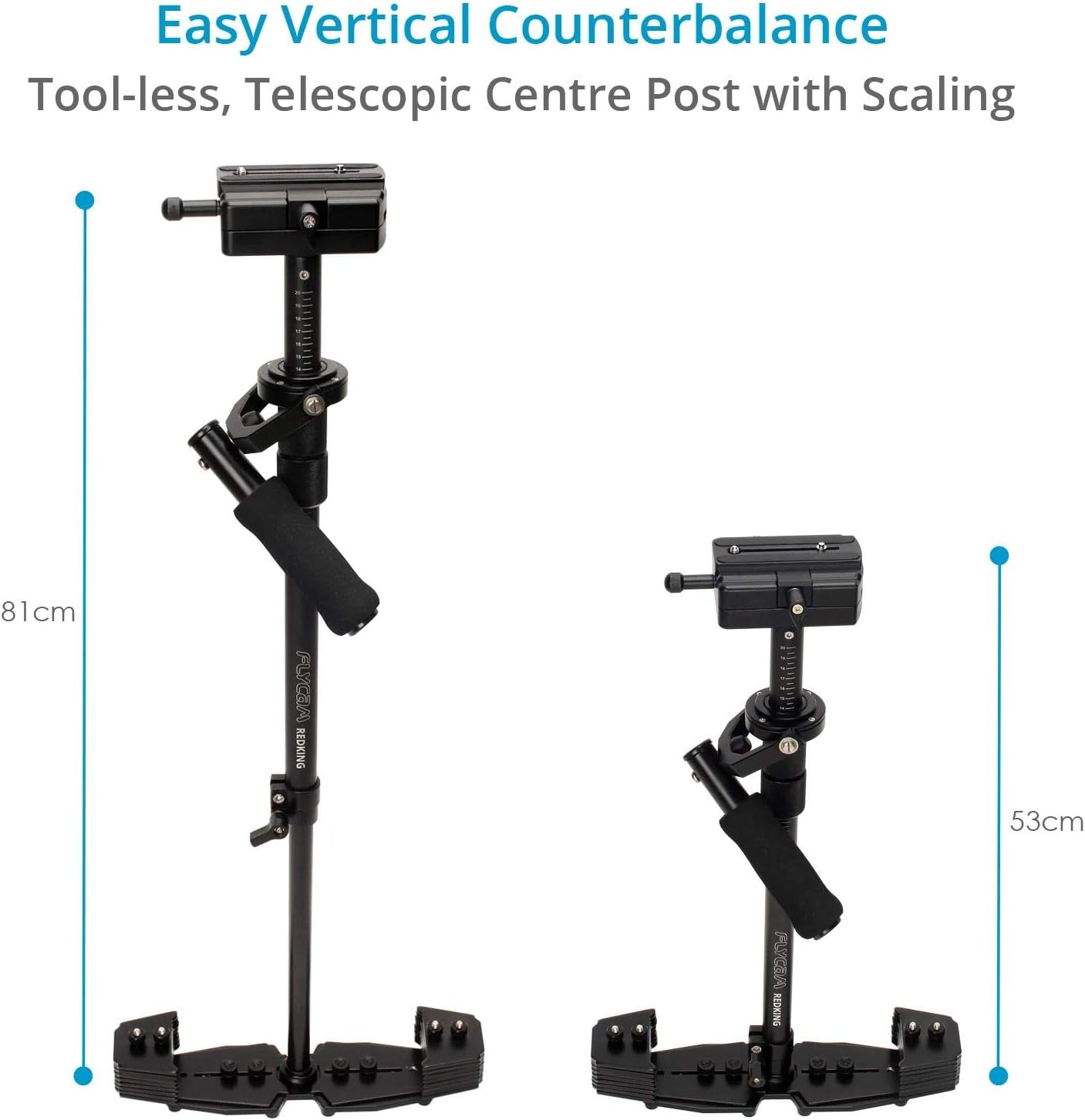Flycam Galaxy Arm & Vest with Redking Video Camera Stabilizer. Payload up to 7kg/15.4lb. (FLCM-GLXY-RK)