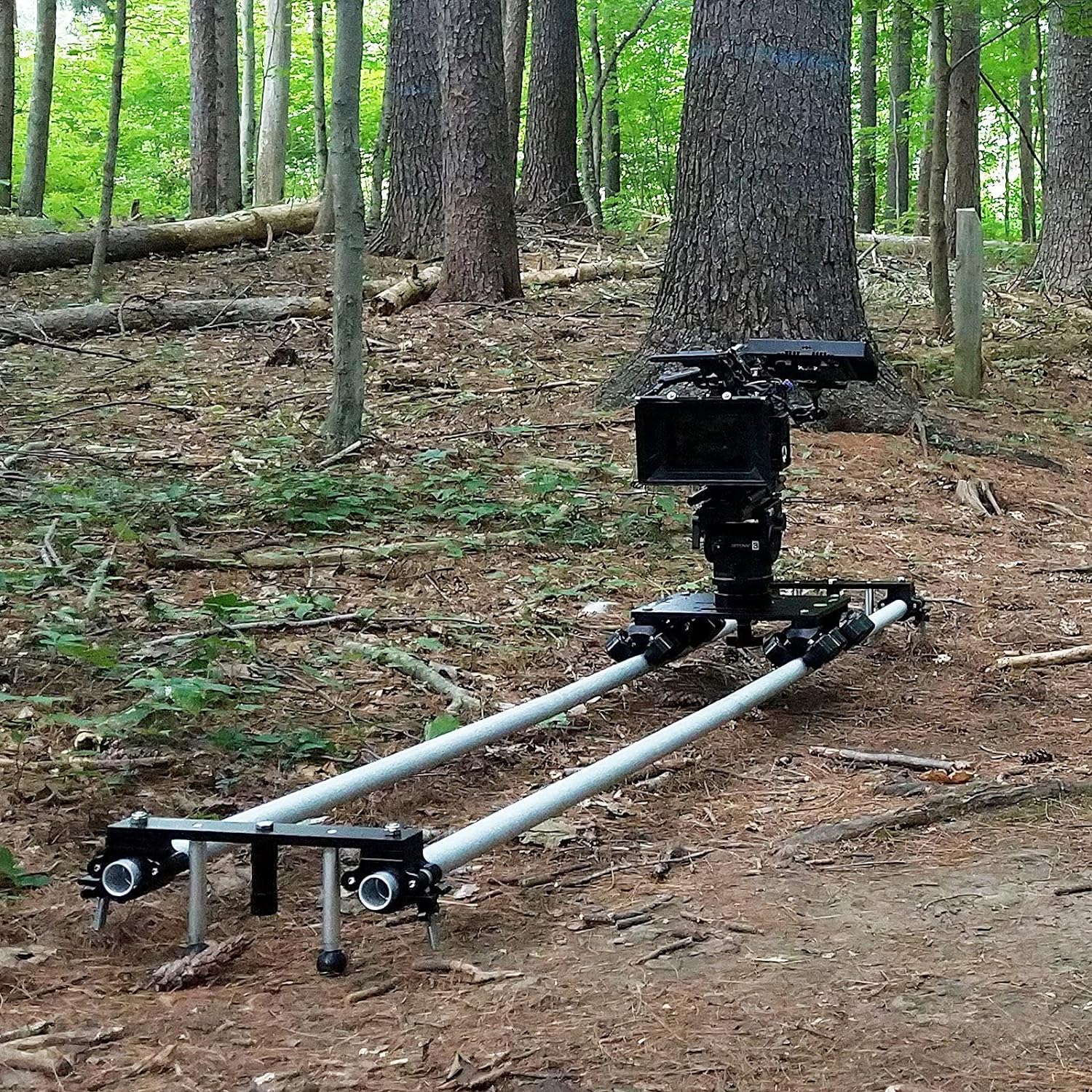 PROAIM Polaris Portable Camera Dolly w Universal Track Ends for Rail/Track- 1.5"-1.98". Fits Mitchell Mount,75mm & 100mm Bowl Adapter. Payload up to 200kg/440lb for DSLR Video Camera (DL-PLRS-01)