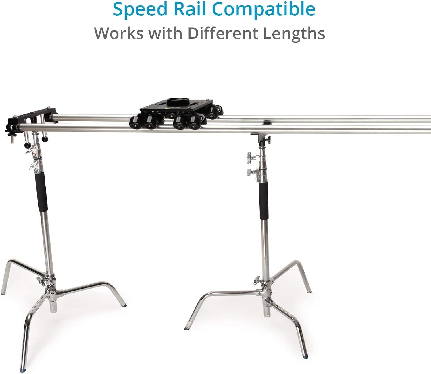 PROAIM Polaris Portable Camera Dolly w Universal Track Ends for Rail/Track- 1.5"-1.98". Fits Mitchell Mount,75mm & 100mm Bowl Adapter. Payload up to 200kg/440lb for DSLR Video Camera (DL-PLRS-01)