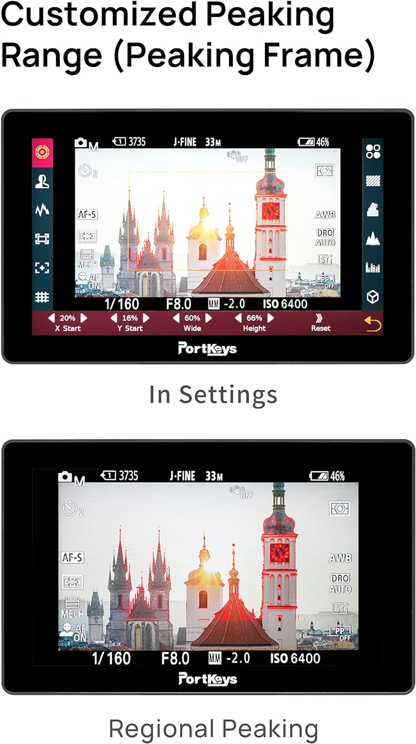  Portkeys LH5P II Camera Control Field Monitor 5.5" 2200nit Touch Screen Bluetooth Metal Frame 1920x1080, Control Function Compatible with Canon, Sony,...