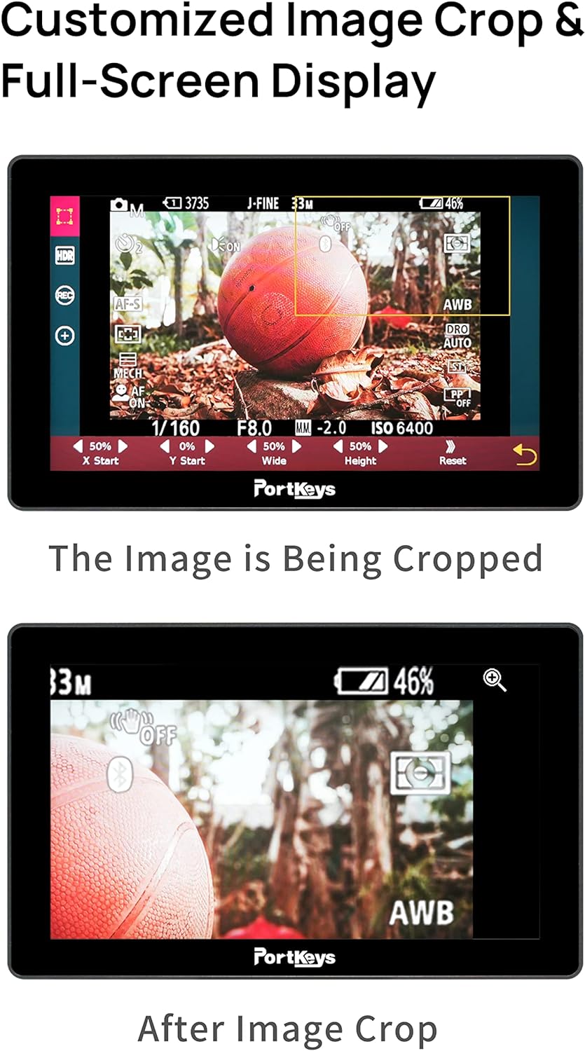  Portkeys LH5P II Camera Control Field Monitor 5.5" 2200nit Touch Screen Bluetooth Metal Frame 1920x1080, Control Function Compatible with Canon, Sony,...