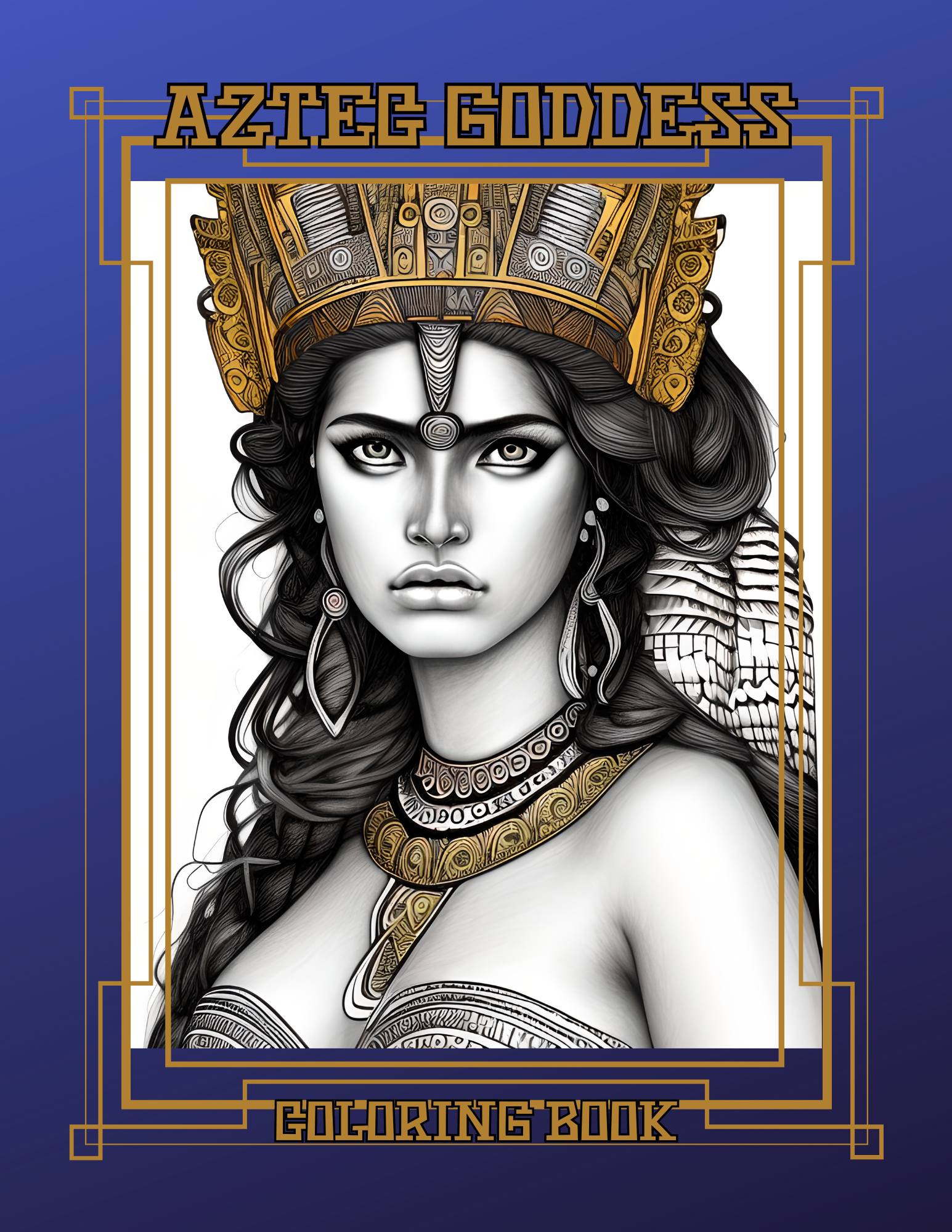 Aztec Goddess Coloring Book