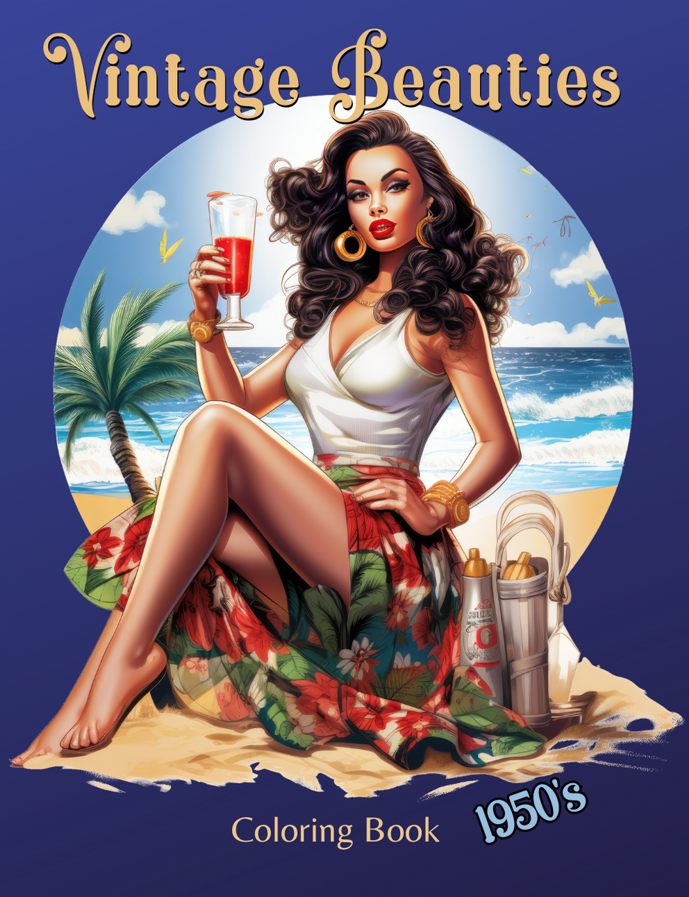 Vintage Beauties 1950's Coloring Book