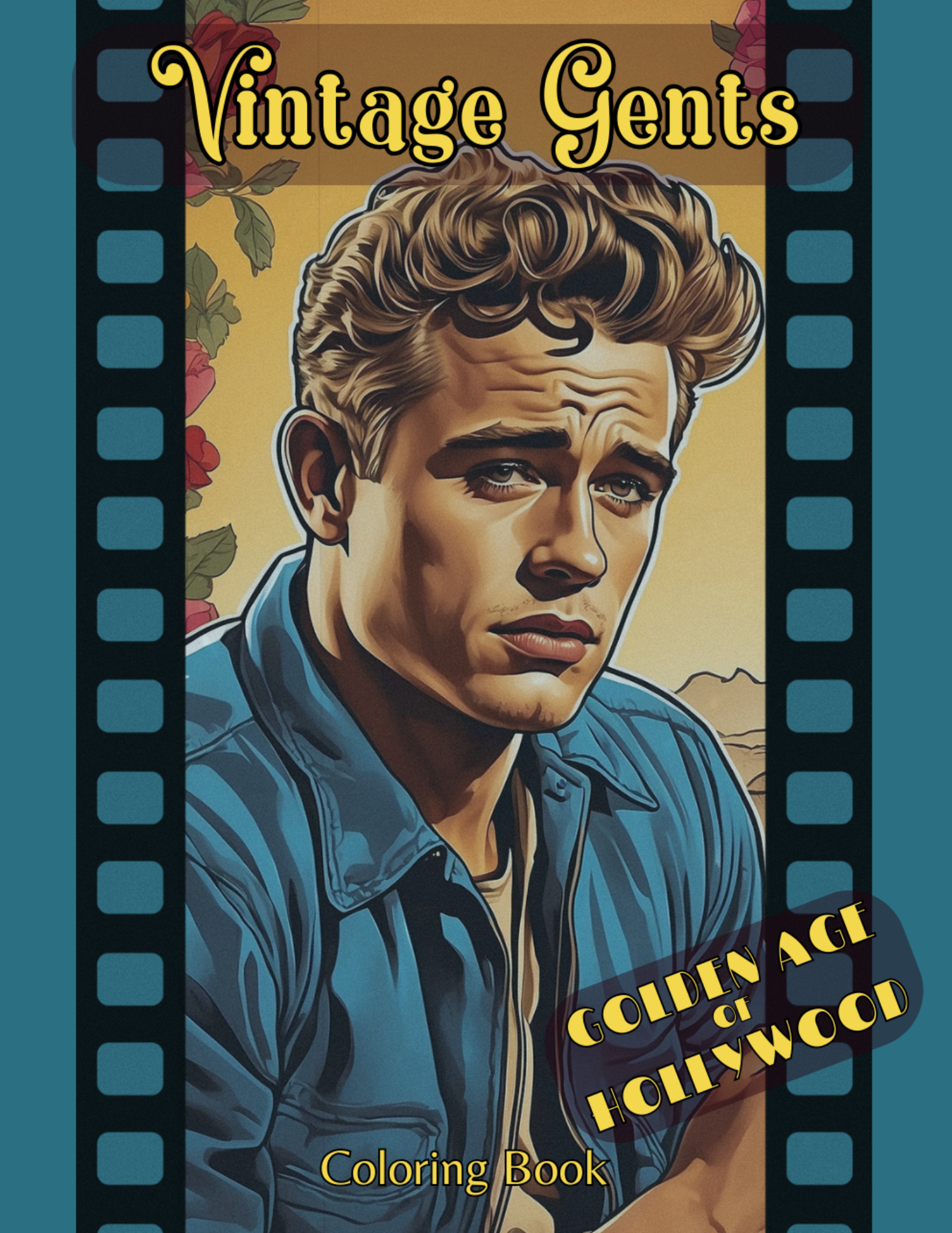 Vintage Gents - Golden Age of Hollywood Coloring Book