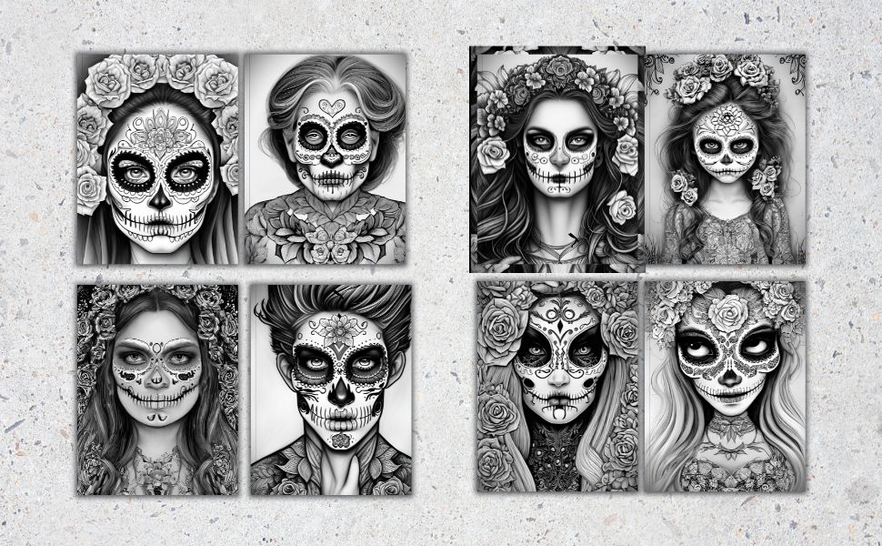 Day of the Dead Coloring Book: Día De Los Muertos Volume 2