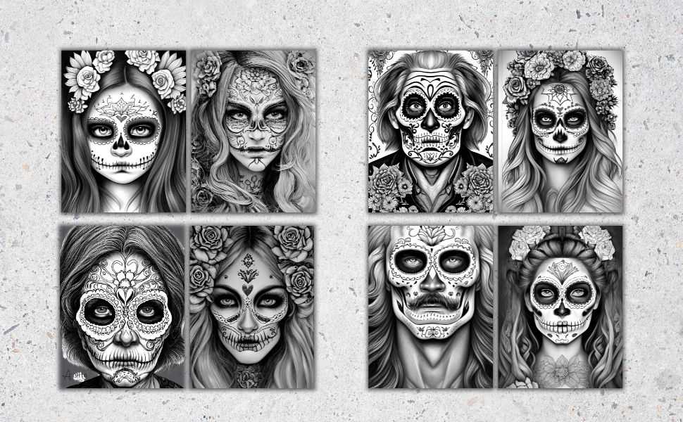 Day of the Dead Coloring Book: Día De Los Muertos Volume 2