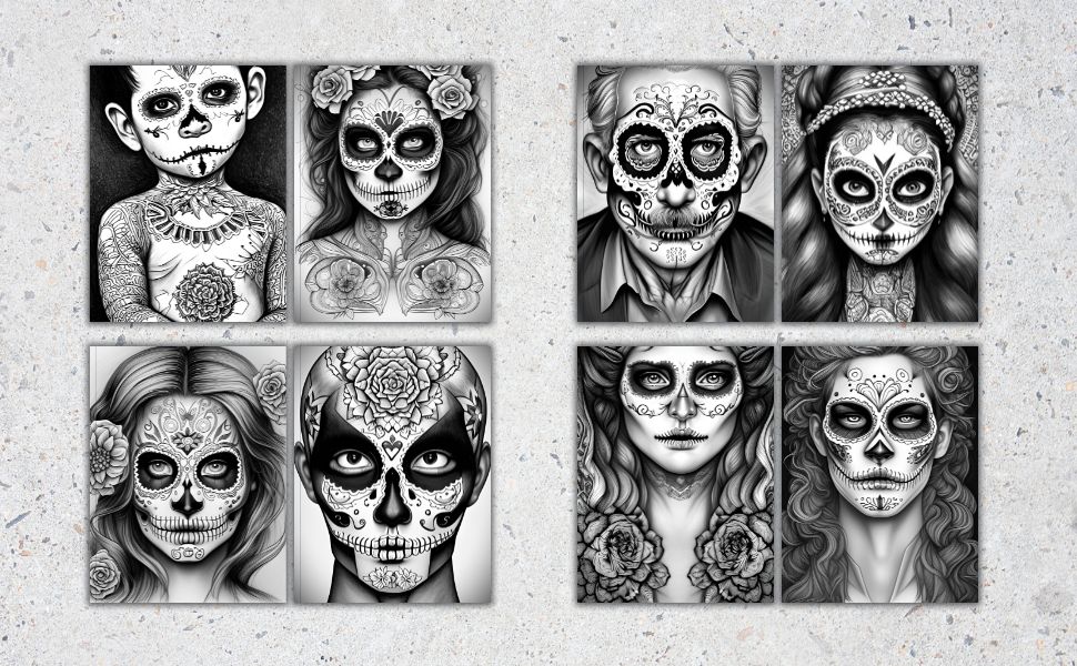 Day of the Dead Coloring Book: Día De Los Muertos Volume 2