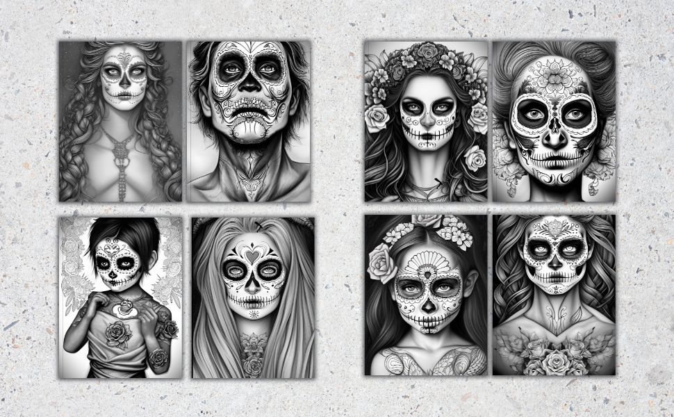 Day of the Dead Coloring Book: Día De Los Muertos Volume 1