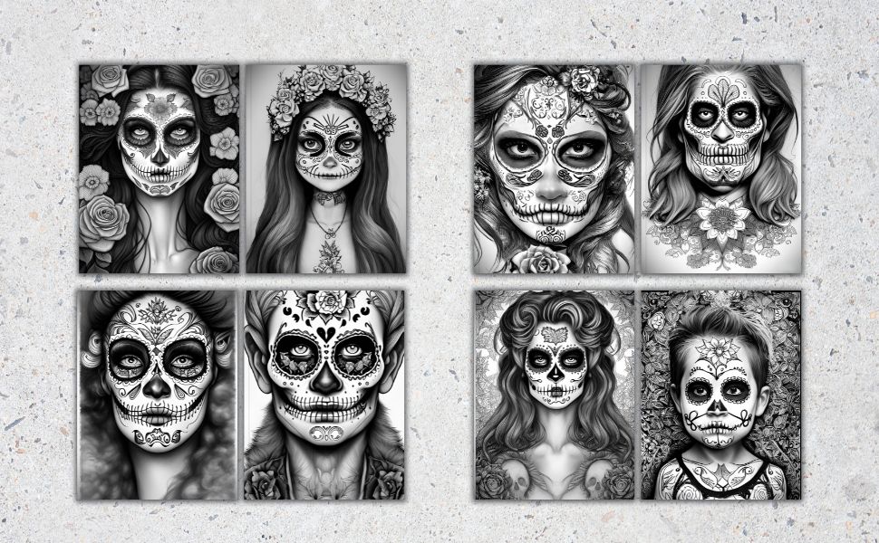 Day of the Dead Coloring Book: Día De Los Muertos Volume 1