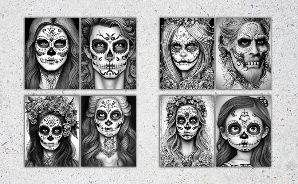 Day of the Dead Coloring Book: Día De Los Muertos Volume 1