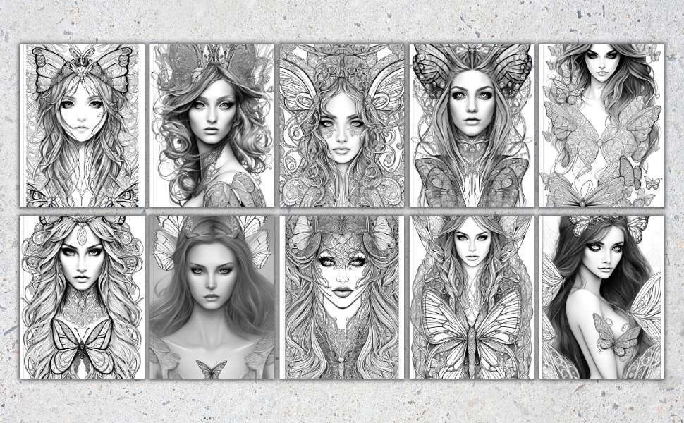 Butterflied Beauties Coloring Book