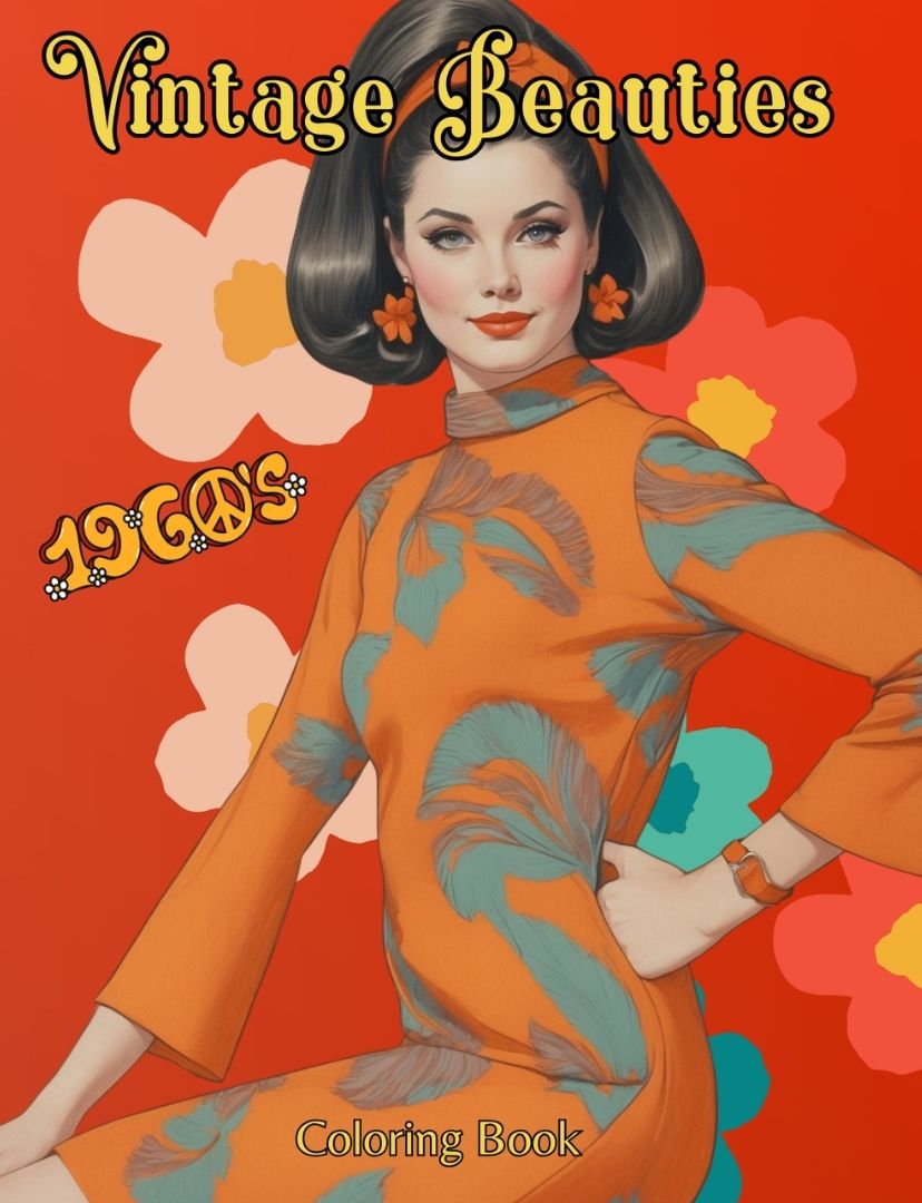 Vintage Beauties 1960s Coloring Book