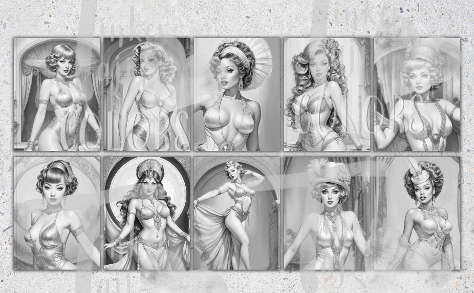 Vintage Beauties - Stage Sirens Coloring Book