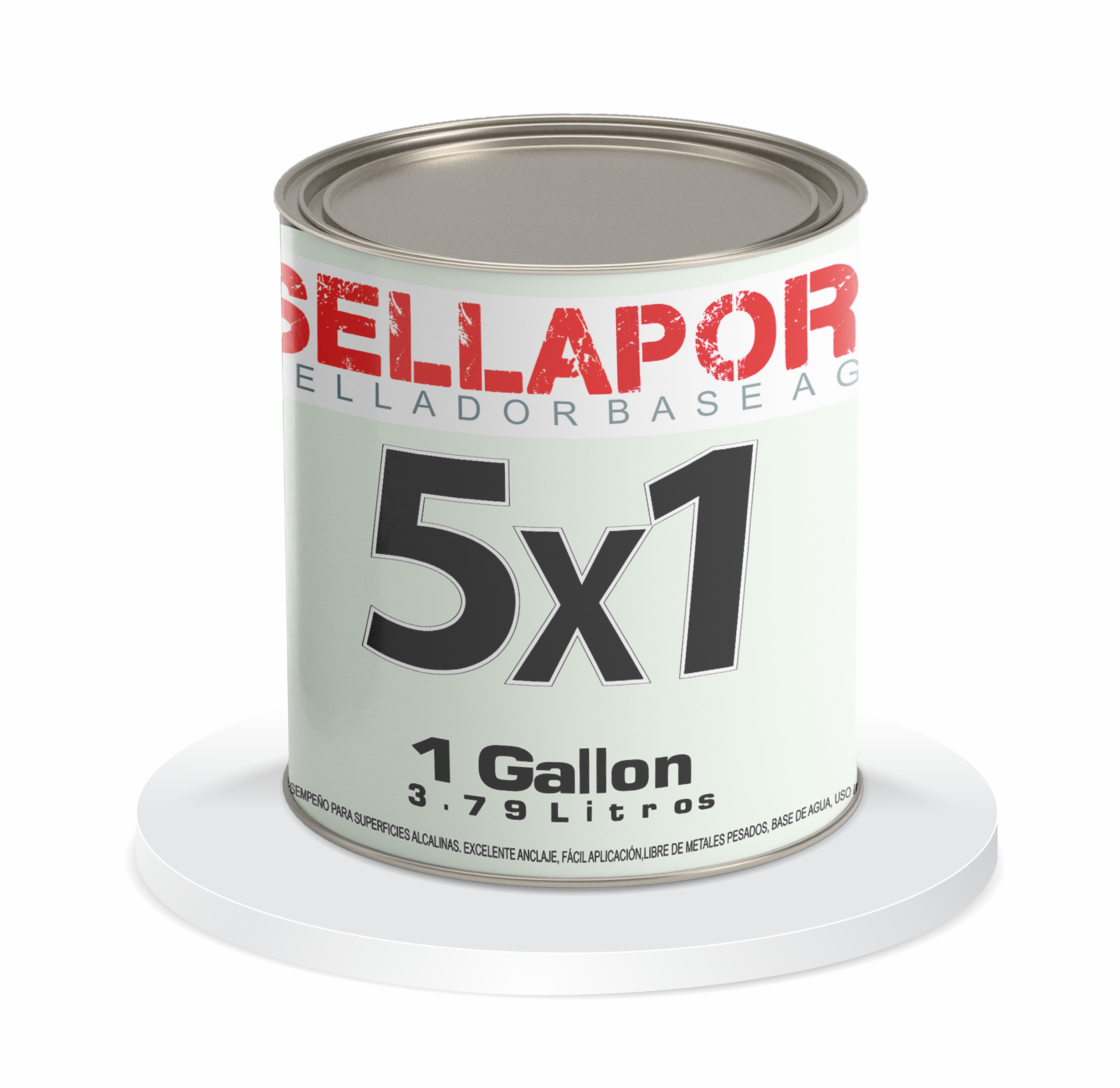 Sellaporo 5x1 sellador transparente base agua para interiores y exteriores