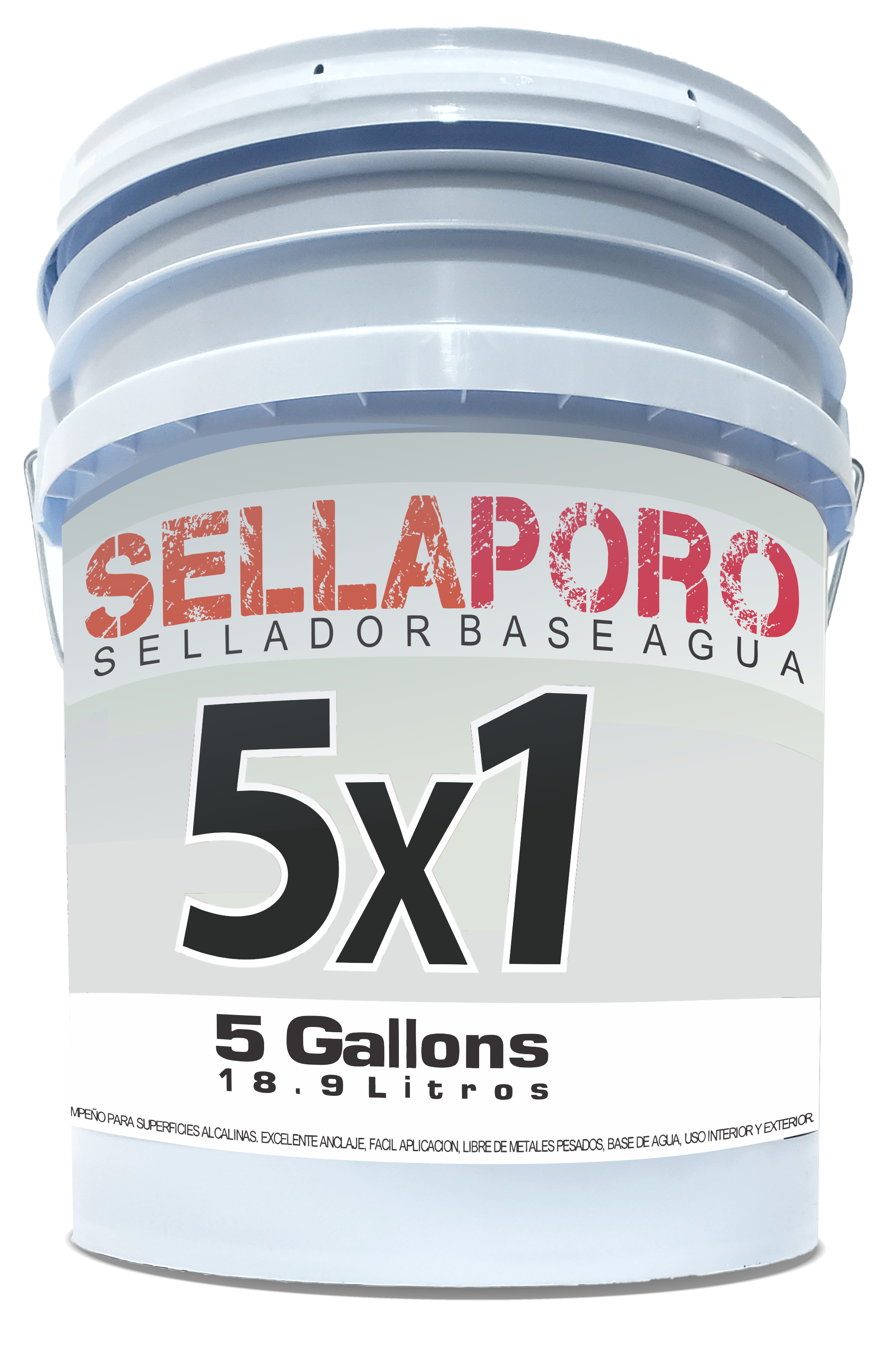 Sellaporo 5x1 sellador transparente base agua para interiores y exteriores
