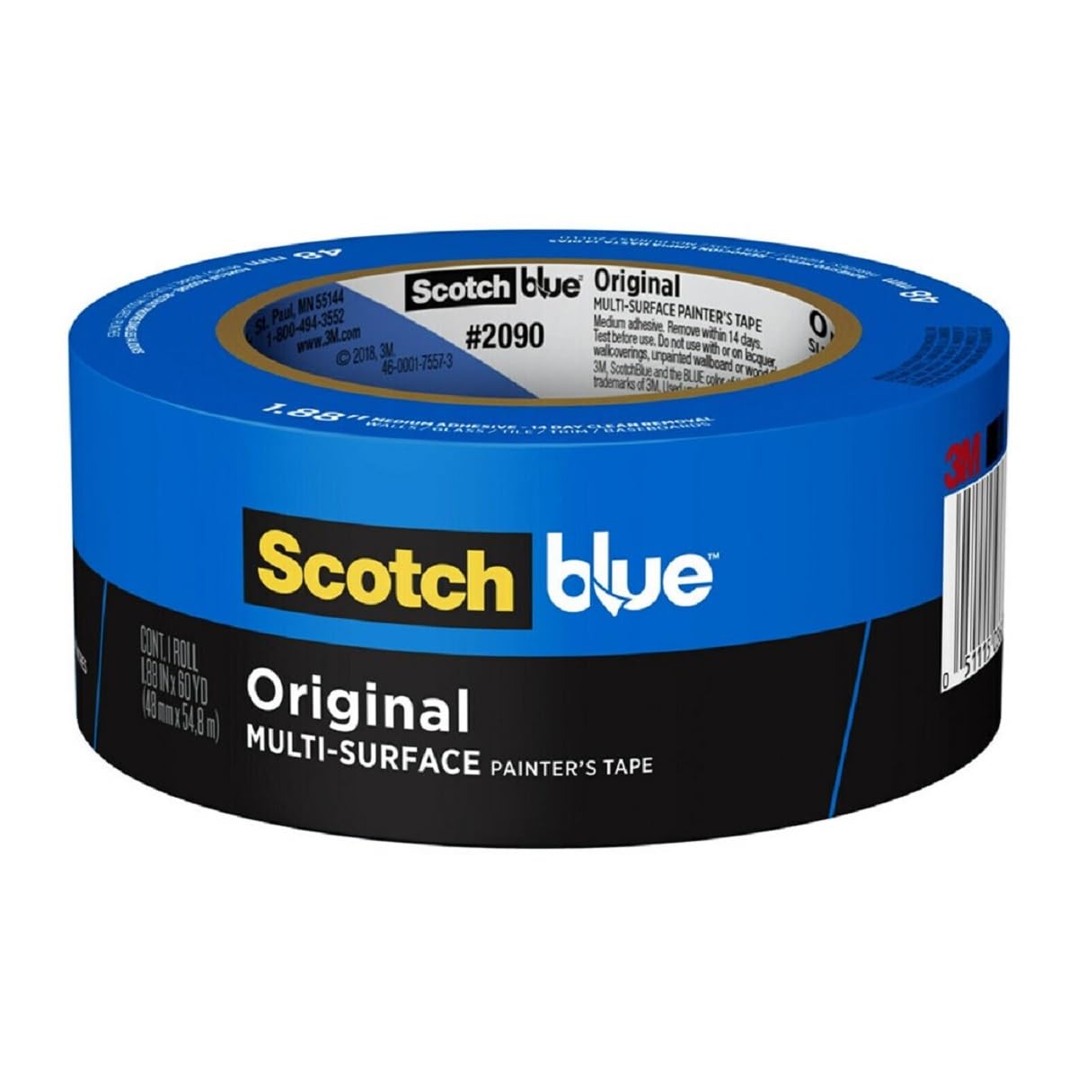 ScotchBlue  2090 3M Cinta adhesiva profesional para pintar, azul