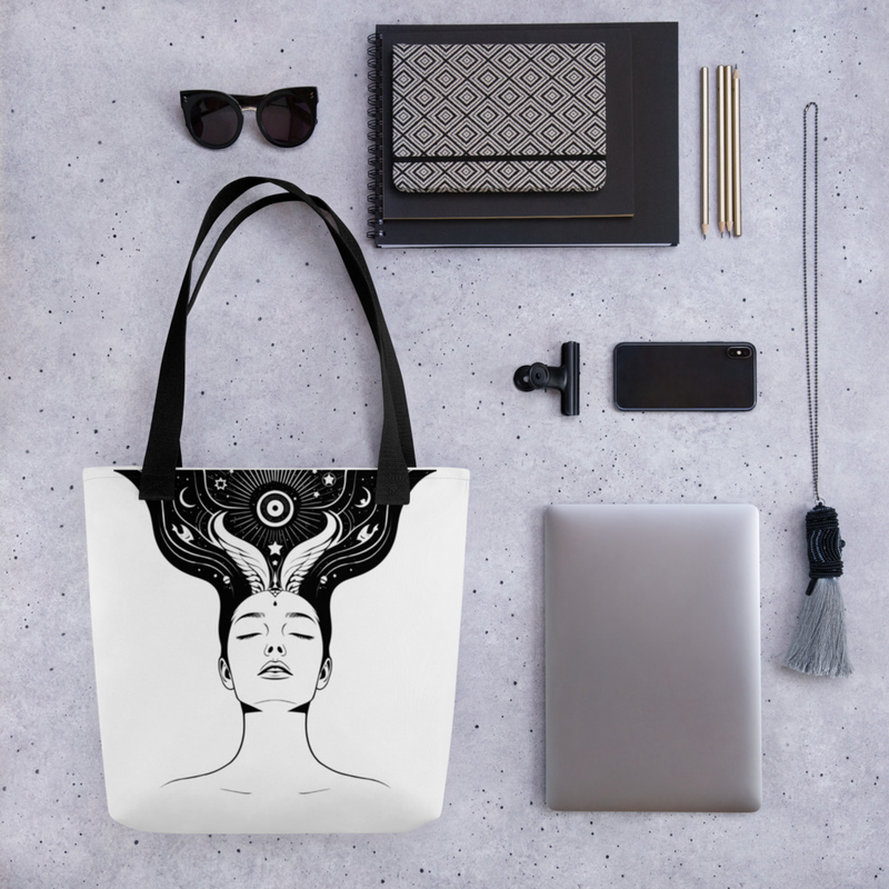 Divine Feminine Tote Bag – She Who Trusts the Unseen Becomes Unstoppable