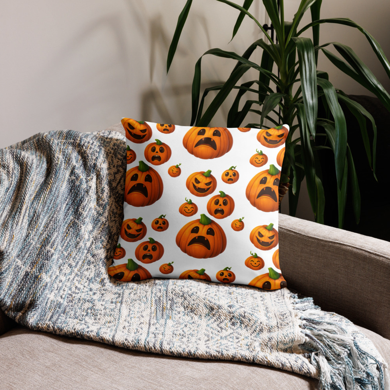  Halloween Pumpkins Throw Pillow