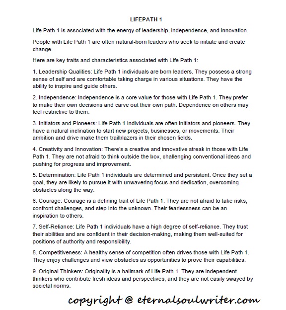 Life Paths - numerology guide