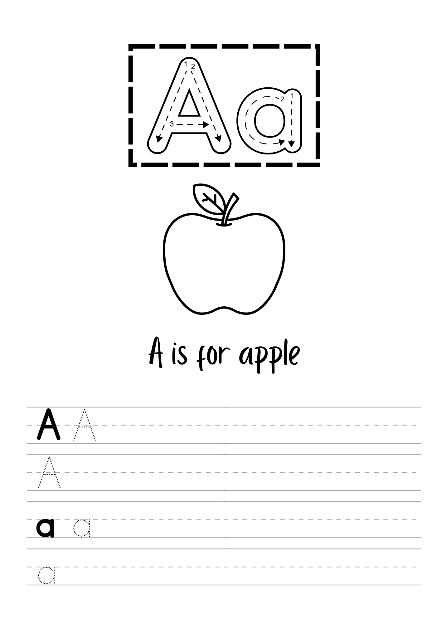 Alphabet letters tracing - book