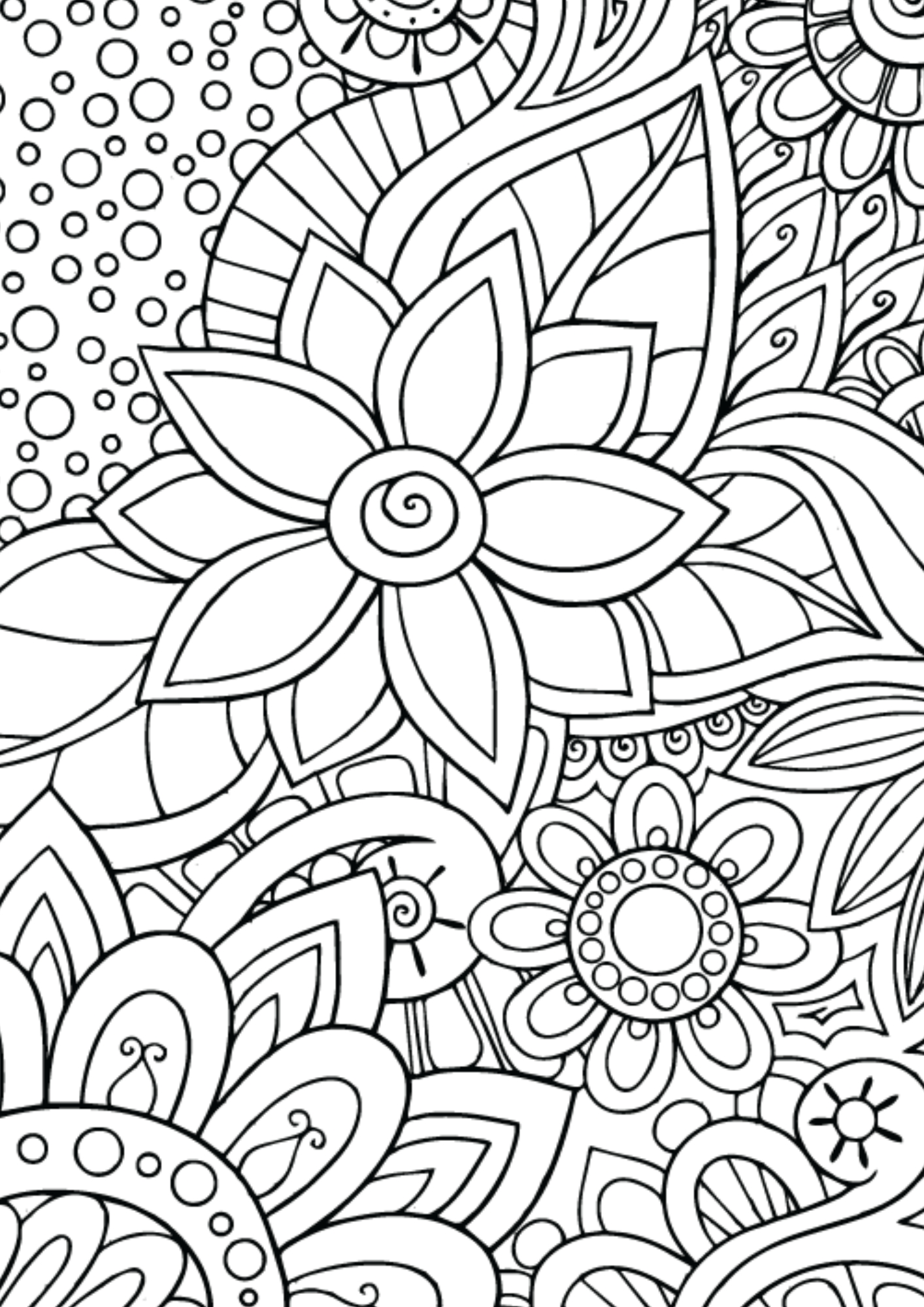 Blooming Mandalas- flower coloring book