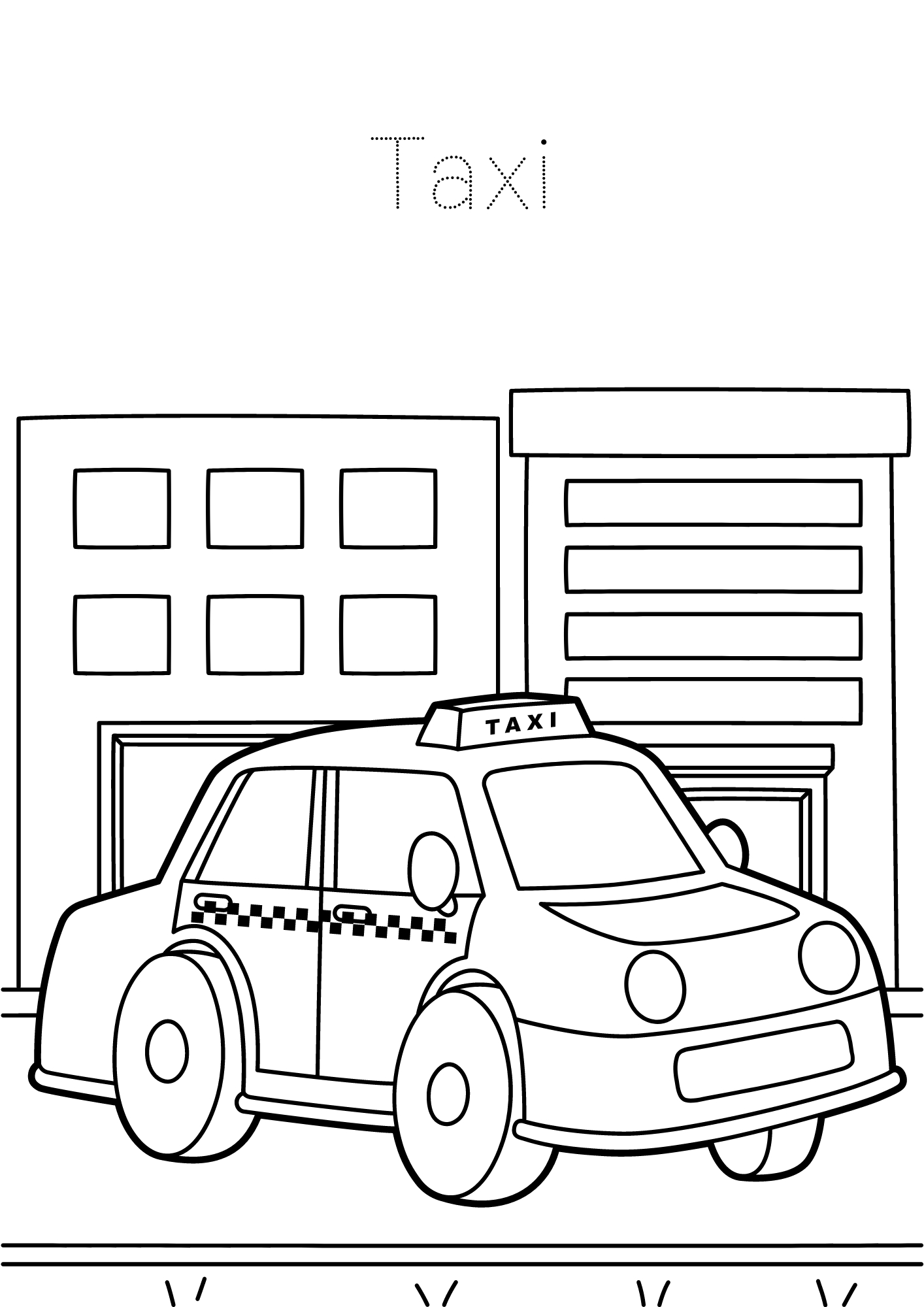 Vehicles coloring & tracing book