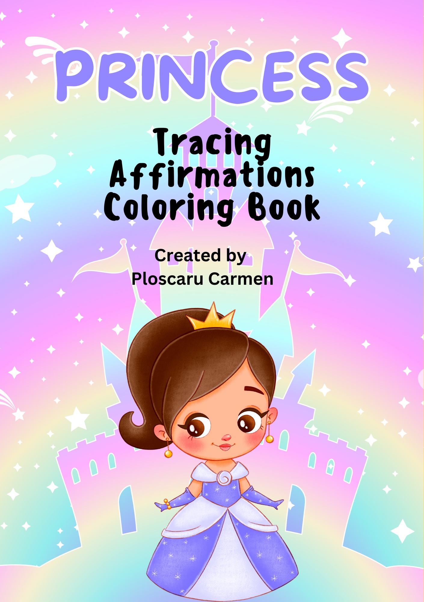Princess Coloring & Tracing Book for Kids
