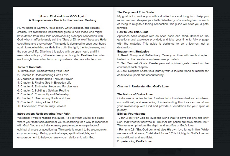 How to find and love GOD again - A comprehensive guide for the lost and seeking