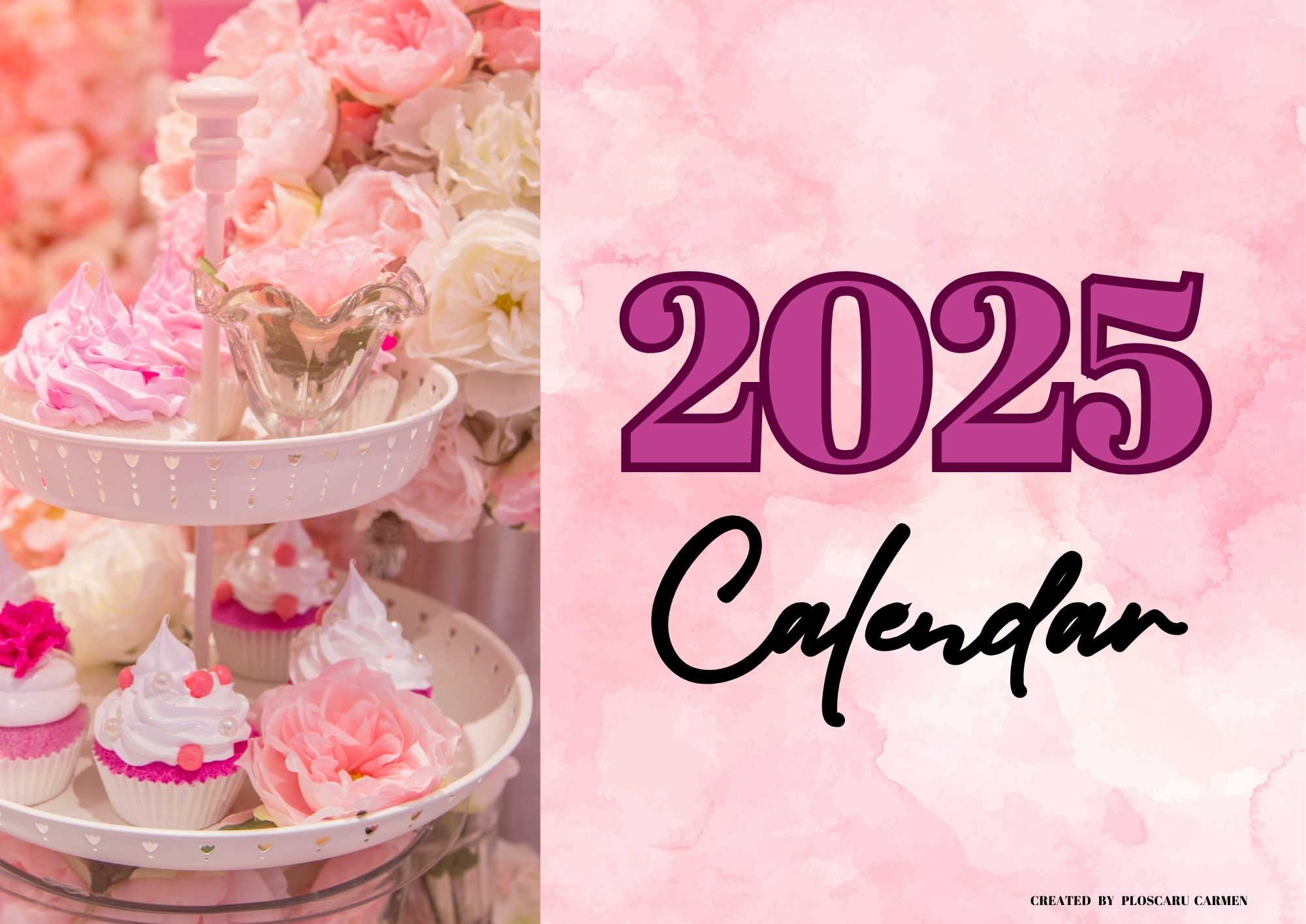 Pink Sweets Calendar 2025