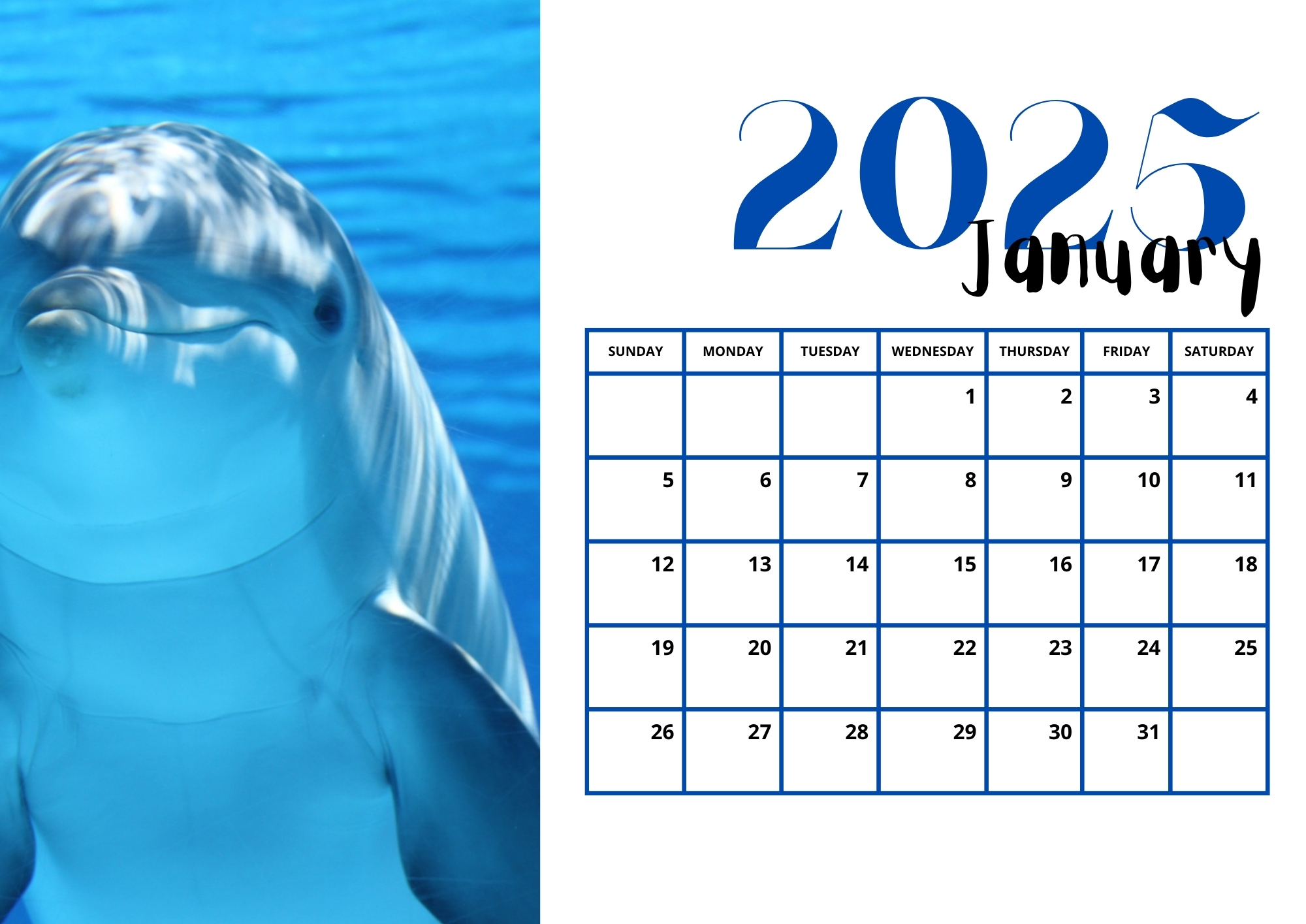 Blue Ocean Calendar 2025