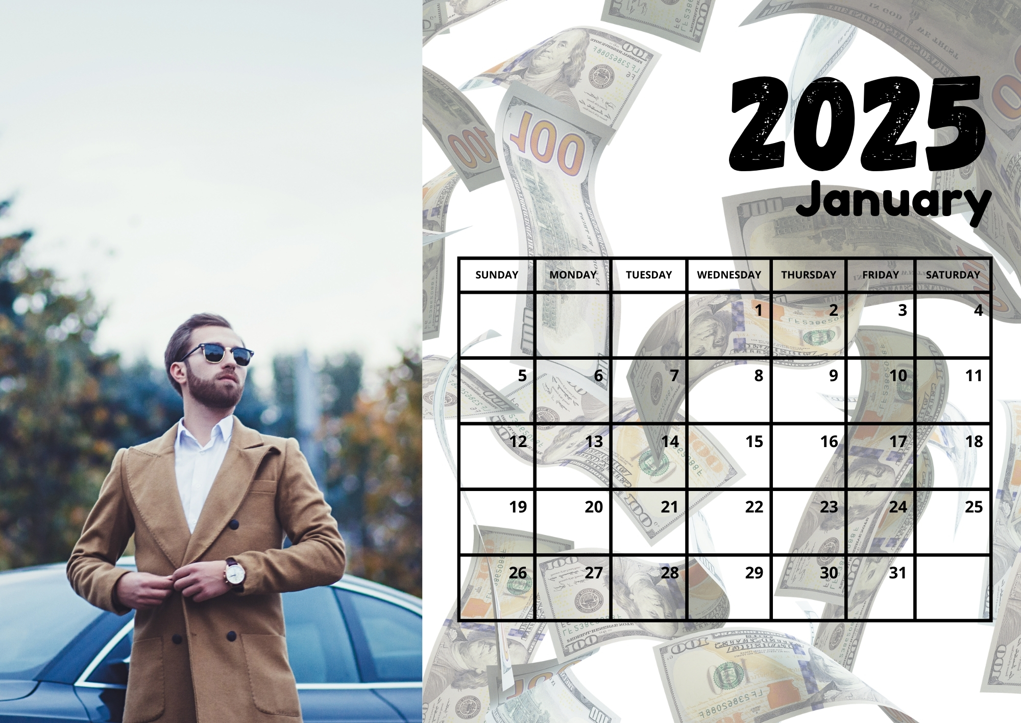 Rich Men calendar 2025