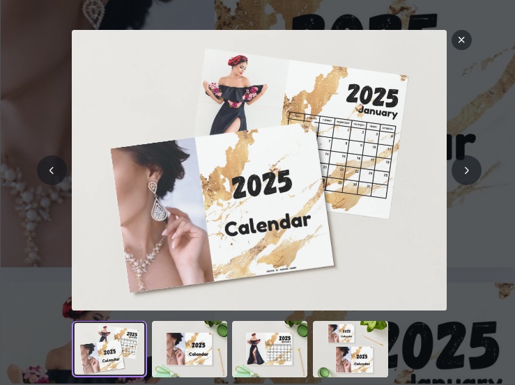 Black and  Gold calendar 2025