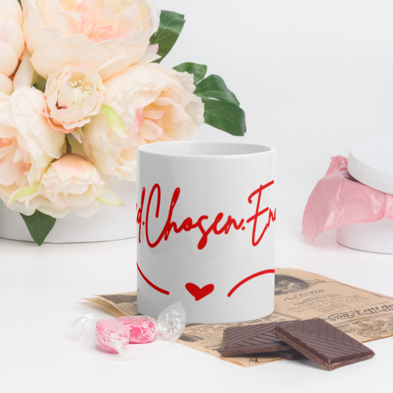 Self-Love Ceramic Mug – “Loved. Chosen. Enough.” 