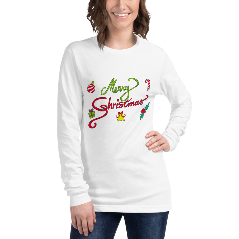 Women’s Merry Christmas Long Sleeve Tee