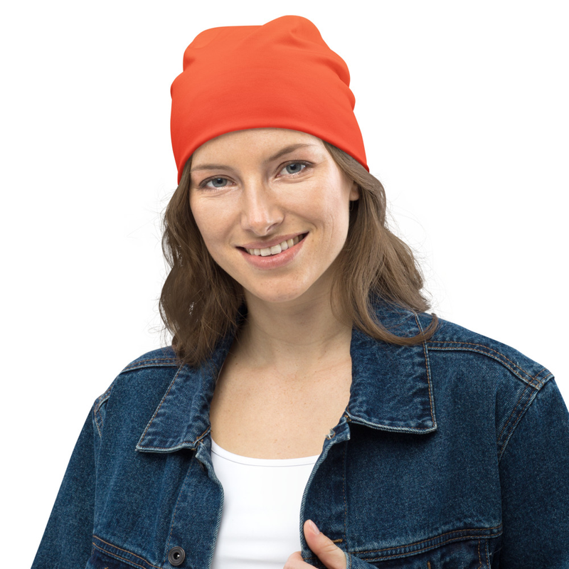 Gradient Orange All-Over Print Beanie