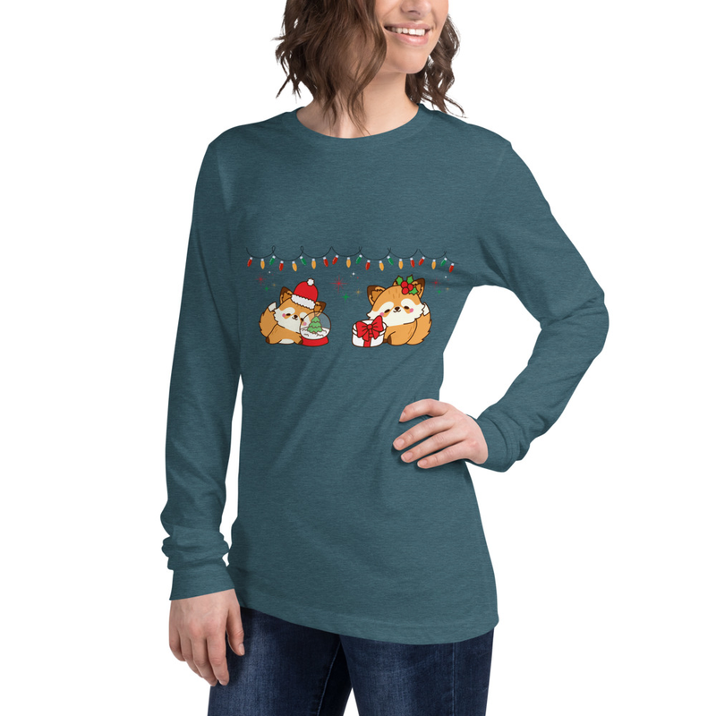 Women’s 2 Foxy Christmas Long Sleeve Tee 