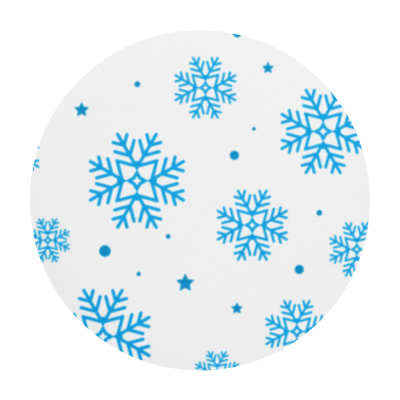 Snowflake Round Mouse Pad 