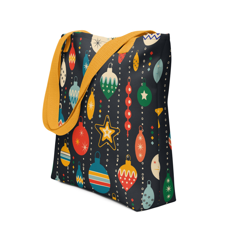 Retro Christmas Ornament All-Over Print Tote Bag