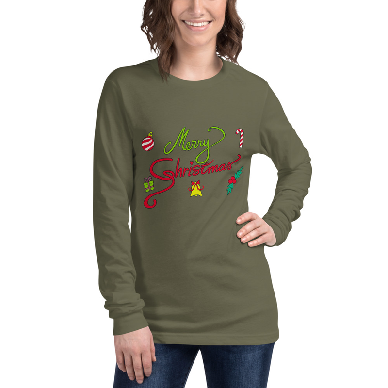 Women’s Merry Christmas Long Sleeve Tee