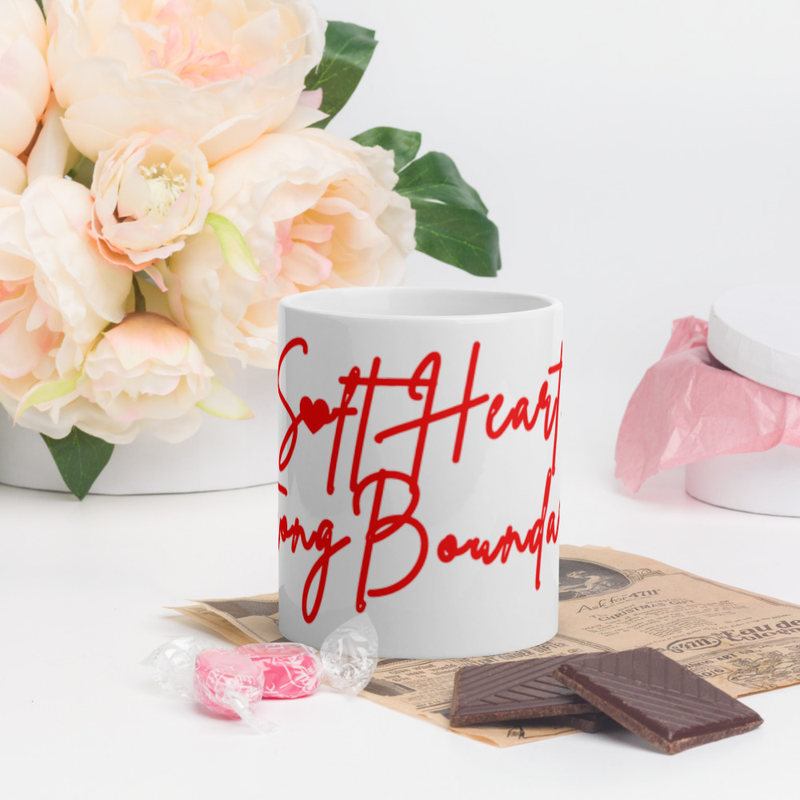 Self-Love Ceramic Mug – “Soft Heart. Strong Boundaries.” 