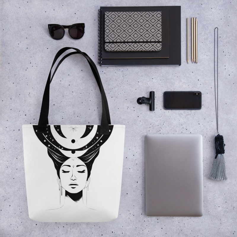 Divine Feminine Tote Bag – I Do Not Chase, I Align