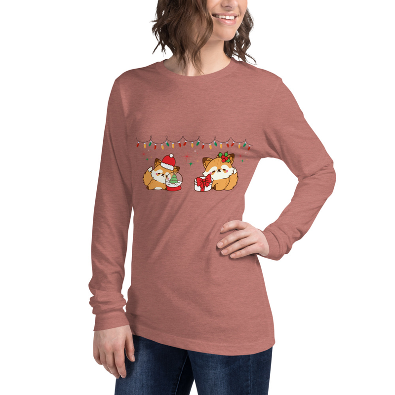 Women’s 2 Foxy Christmas Long Sleeve Tee