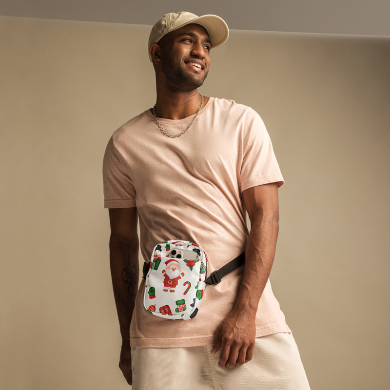 Christmas  print crossbody bag - unisex