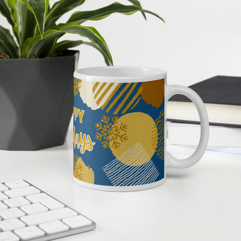 Happy Holidays Abstract Mug