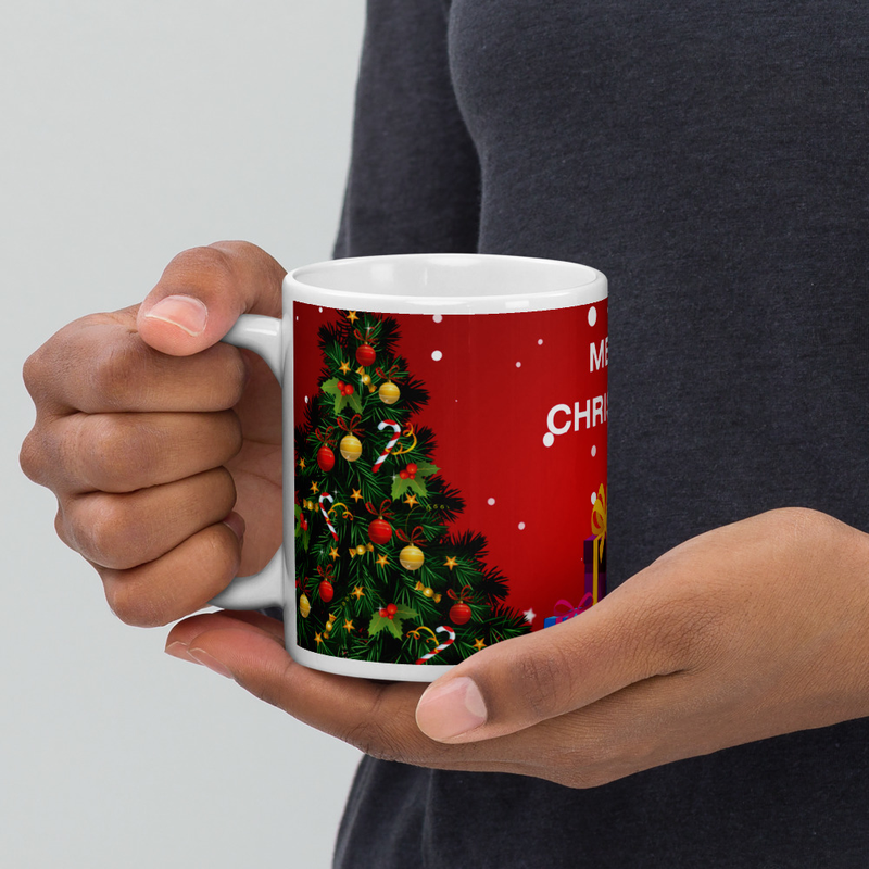Santa Merry Christmas Ceramic Mug – Red Festive Joy in Every Sip 