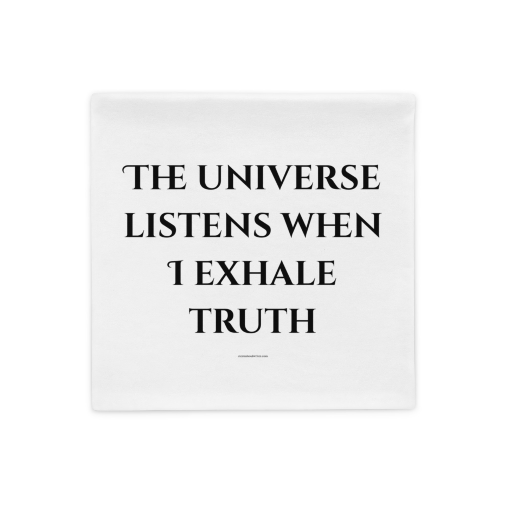 Divine Feminine Pillow Case – The Universe Listens When I Exhale Truth