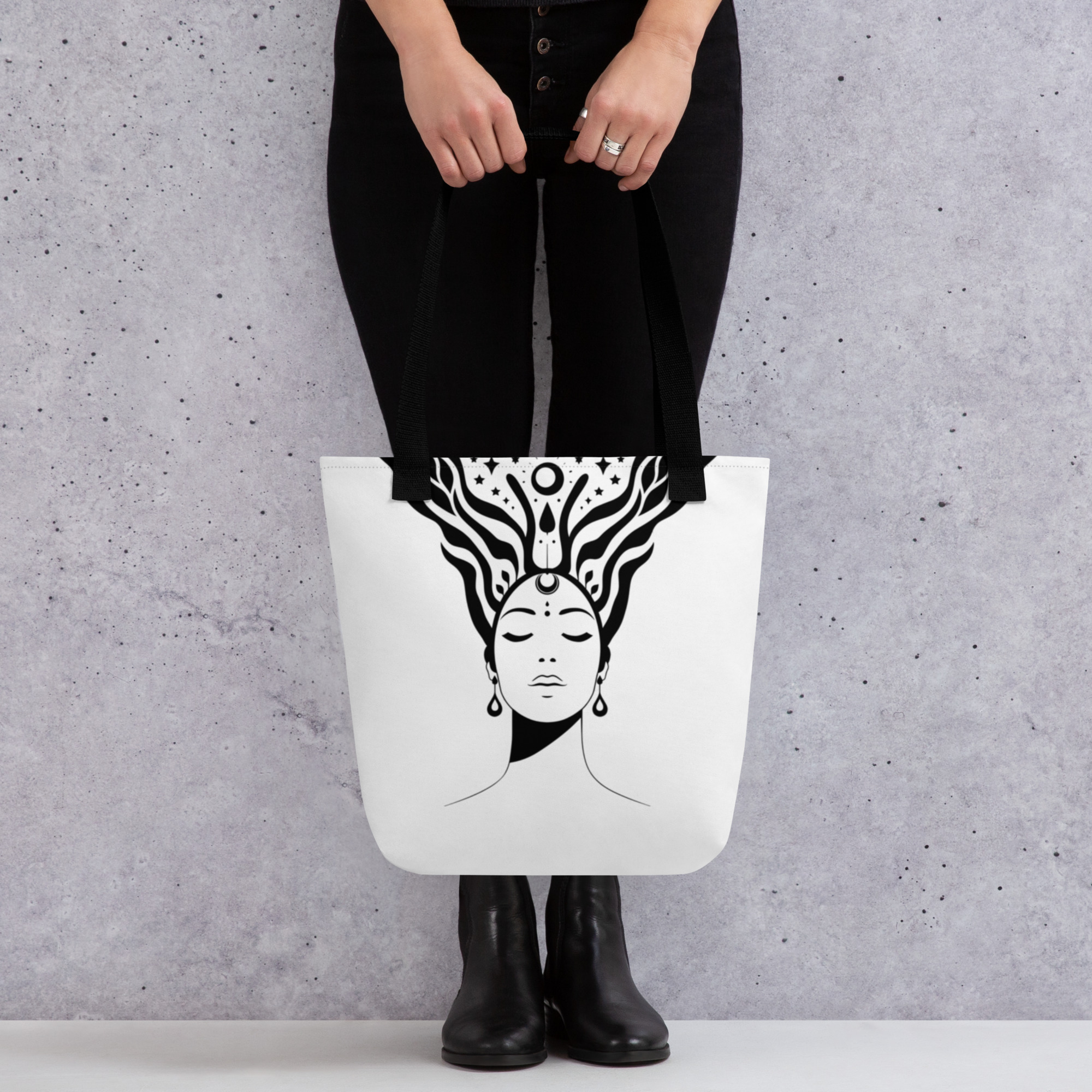 Divine Feminine Tote Bag – I Bloom in Divine Timing