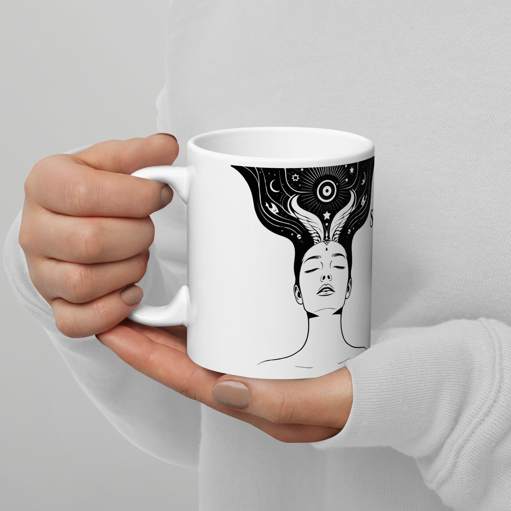 Divine Feminine Mug – She Who Trusts the Unseen Becomes Unstoppable
