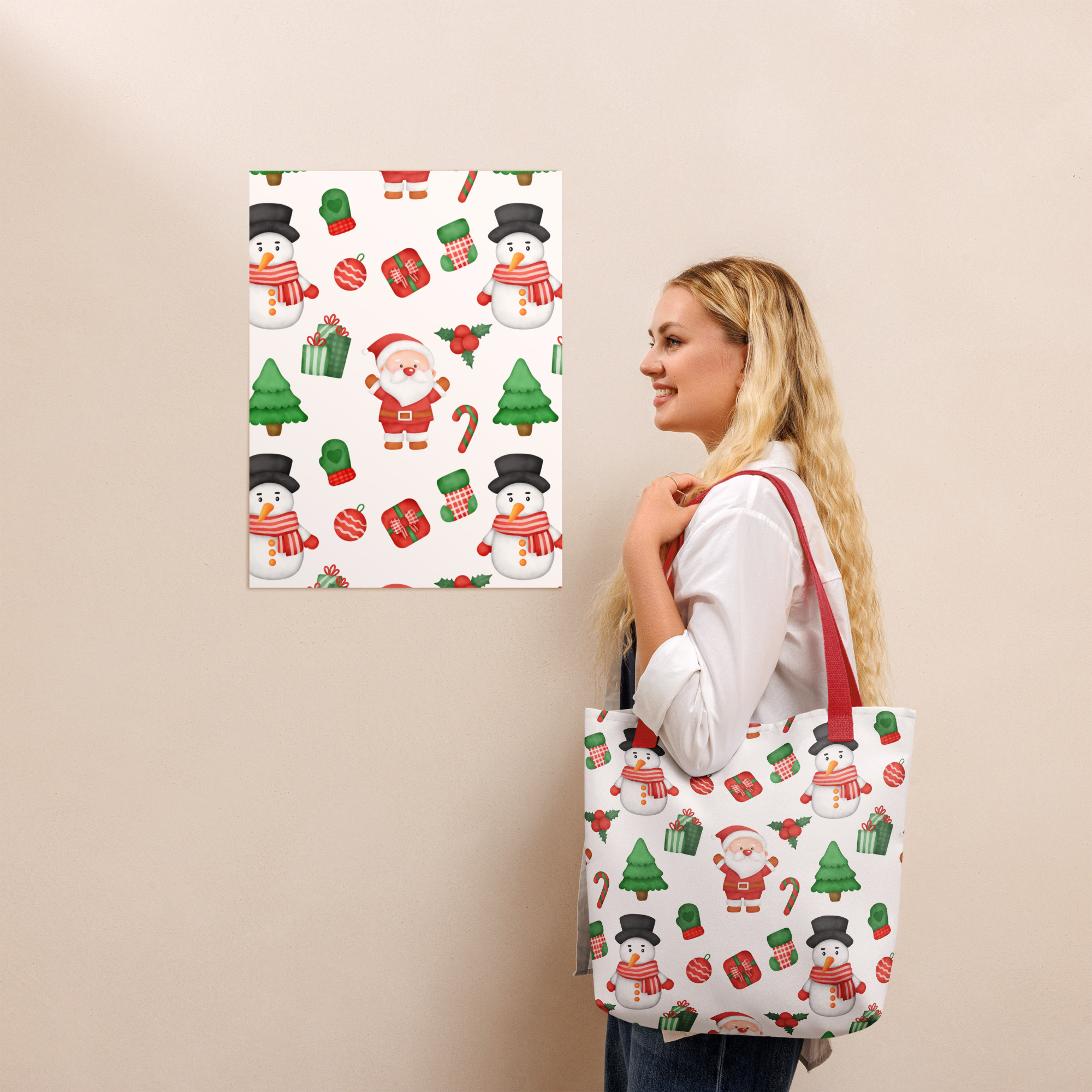 Christmas All-Over Print Tote Bag
